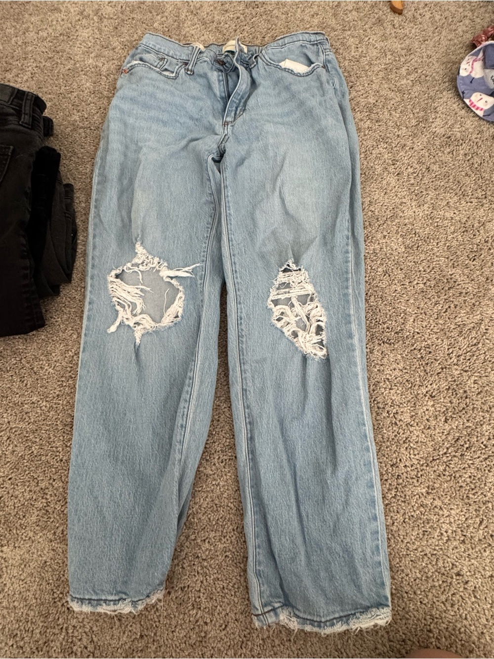 Universal Thread Light Blue Distressed Boyfriend Jeans